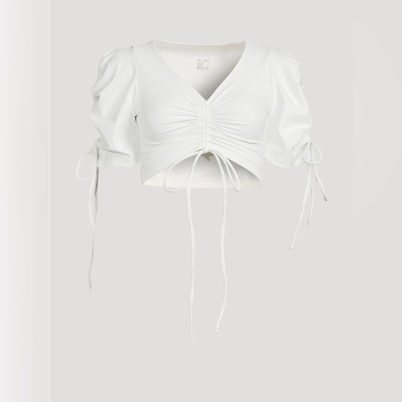 PORT DE BRAS Vero Ruched Crop Top - Picture 2 of 6